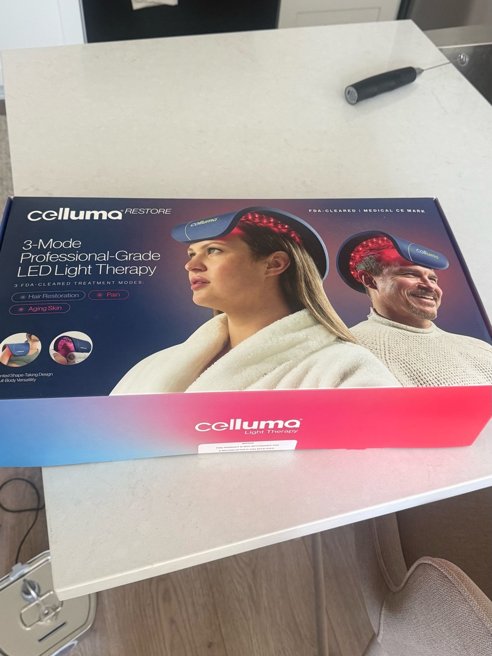 Celluma Restore 3-Mode Professional-Grade LED Light Therapy - Navy/Pink